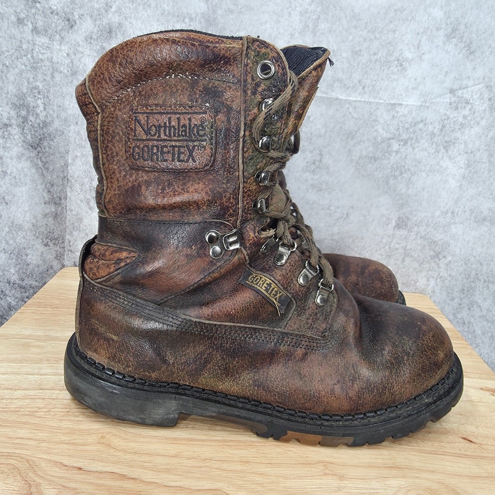 Northlake‎ Boots Mens 10 Wide Brown Leather Hunting Goretex Thinsulate 1000